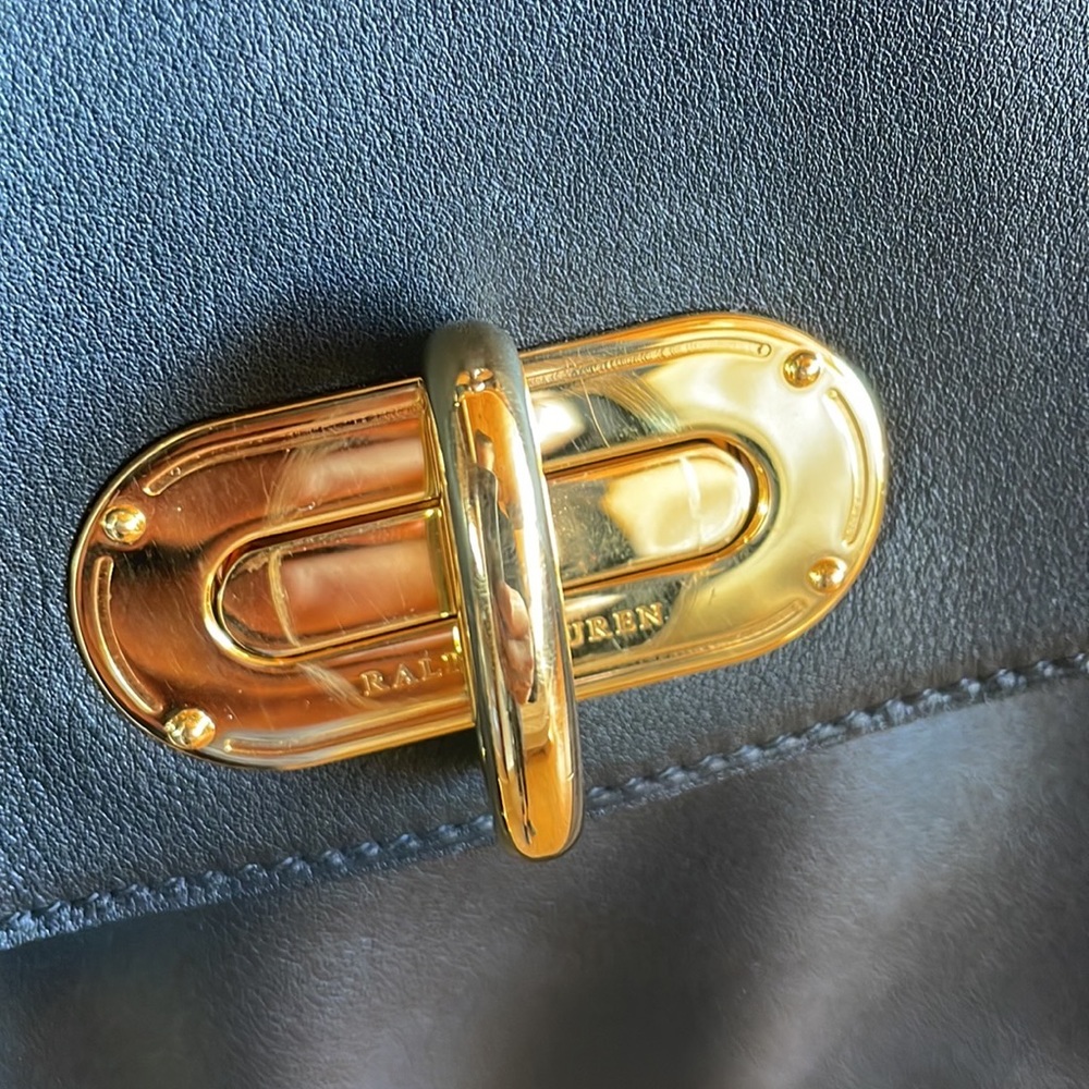 Ralph Lauren Black Leather Tiffin bag - Picture 8 of 11